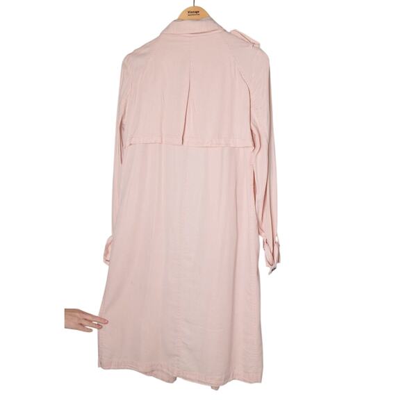 Walter Baker Marley Trench Coat Sz S Soft Girl Balletcore Minimal No Belt Flaws - Picture 2 of 10